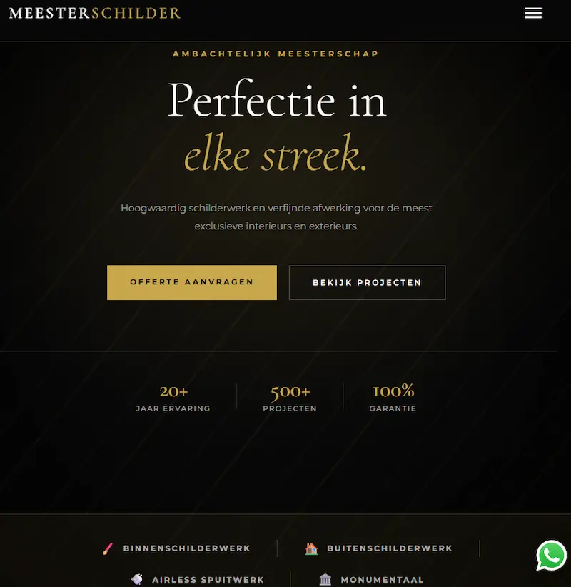 Preview Meester Schilder website